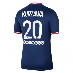 Jalkapallo Pelipaidat Paris Saint-Germain PSG Layvin Kurzawa 20 Kotipaita 2021-2022 Lyhythihainen